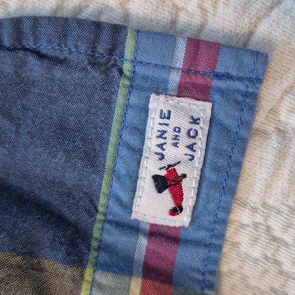 Janie and Jack boys 2T short sleeve plaid button up shirt VGUC - Picture 3 of 5